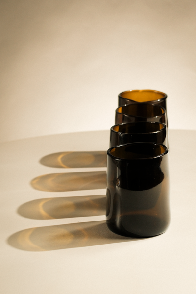Water Glasses in Deep Amber
